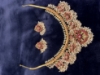 Picture of Gorgeous Brand new Necklace set :Brass metal with gold plating with real kundans & rice pearls