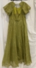 Picture of Mehendhi Green Traditional Style Long Dress with ruffled sleeves 