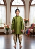 Picture of Set of 3 -Kurtha and Dhothi set-For 8-10year boys