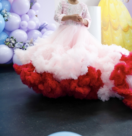 Picture of Designer 3D Ruffle Gown 3-5yr