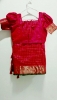 Picture of Rani Pink checks gap border saree