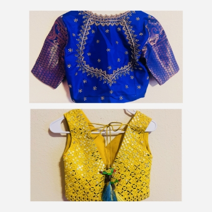 Picture of Combo Bridal Maggam Work & Real Mirror work blouses - 4 