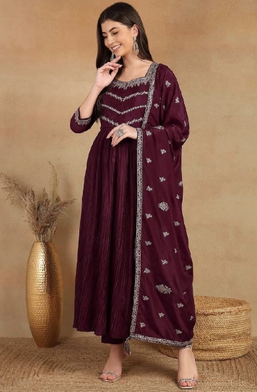 Picture of Partway crushed anarkali set