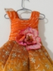 Picture of Designer Orange and peach Panel Frock 1y
