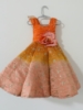 Picture of Designer Orange and peach Panel Frock 1y
