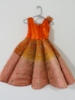 Picture of Designer Orange and peach Panel Frock 1y