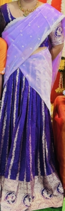 Picture of Designer Semi Pattu lehanga in Purple