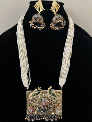 Picture of Dual tone Jadau fusion mala 