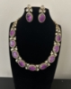 Picture of Victorian Moissanite doublet set in purple 