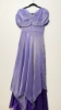 Picture of Tissue Purple 2 layered Long Frock. 