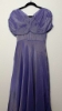 Picture of Tissue Purple 2 layered Long Frock. 