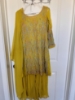 Picture of Yellow georgette sharara set