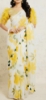 Picture of Hand Brush Painted Floral Organza saree with Ruffles  Blouse 