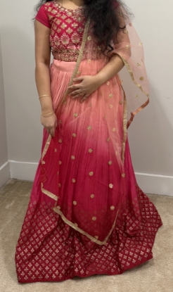 Picture of Pink color lehenga set