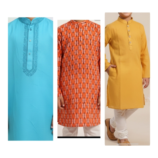 Picture of Combo :3  Kurtha Tops with 1 bottom 8-9y