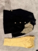 Picture of black velvet kurta with lion embroidery on shoulder 2-3y