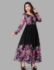 Picture of Beautiful black floral long gown XXL size 