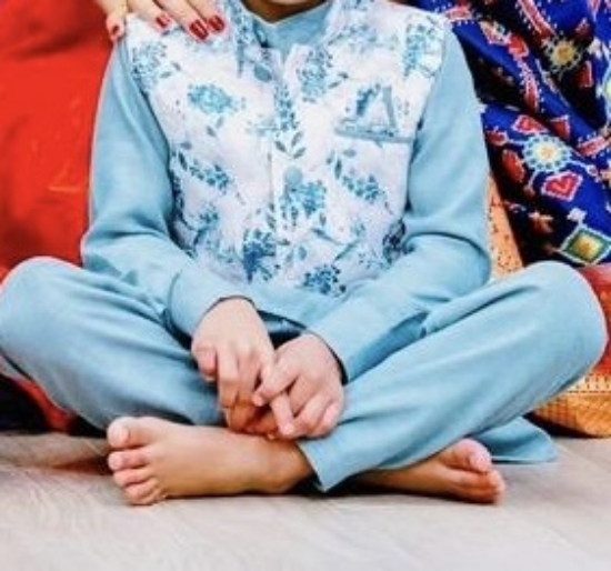 Picture of Floral jacket style kurta set 2-3y