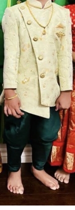 Picture of Heavy shoulder party wear sherwani 2-3y