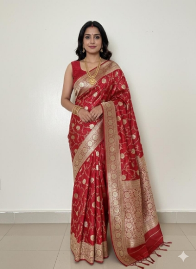Picture of Never worn Red Banaras Saree