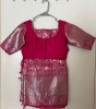 Picture of Combo: Light weight Pink Pattu Saree with silver zari and Red Banaras Saree