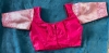 Picture of Combo: Light weight Pink Pattu Saree with silver zari and Red Banaras Saree