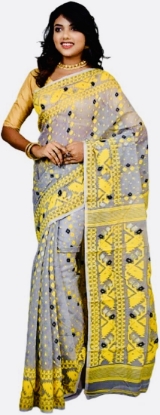Picture of Never worn Pure Dhakai Jamdani saree with blouse