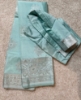 Picture of NEW - Pastel Blue Banarasi Satin Silk Saree