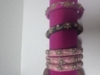 Picture of 14 Raw Silk Maggam Work Bangles 2'4