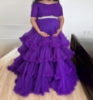 Picture of Dreamy Purple Ruffle Maternity Gown