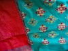 Picture of Semi Patola saree with big kanchi border and customized maggam work blouse