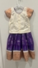 Picture of Purple and white Kids pattu langa 1-2y