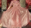 Picture of Tissue organza long frock with zardosi work