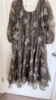 Picture of Olive Floral Organza Maxi Dress  Puff Sleeves