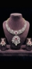 Picture of New Diamond look alike necklace set with earrings 