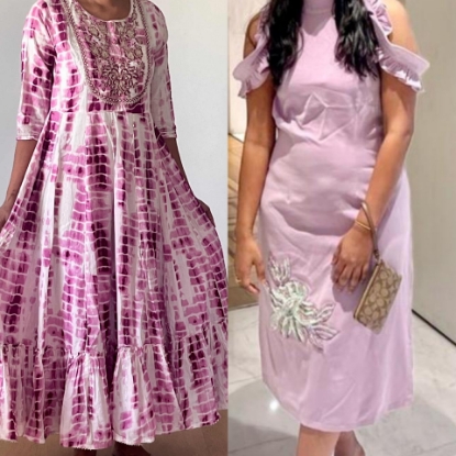 Picture of Long Frock And Western Outfit combo