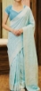 Picture of New Classy Sea Green Jaamdani Silk Cotton Saree 