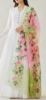 Picture of Hand Painted floral organza dupatta with Georgette long frock 