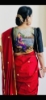 Picture of Hand Painted Ravi Varma blouse w/hand painted saree 
