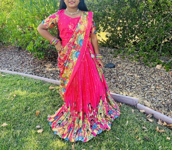 Picture of  Kalamkari silk lehenga 6-8y