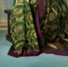 Picture of Designer Pure Chanderi silk saree with stitched blouse