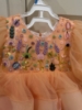 Picture of Peach Embroidered Tulle Party Dress 4-5y