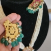 Picture of New Handcrafted Sugar Pearls with Jadau kundan & screw back earrings