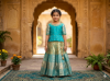 Picture of Kanchipattu Langa with maggam work blouse 6-7y