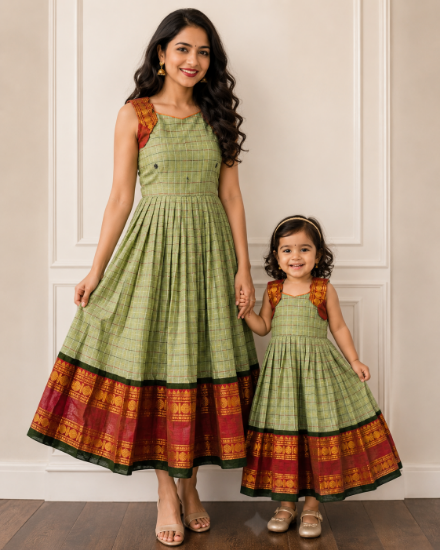 Picture of Kanchi Silk Cotton Dresses combo