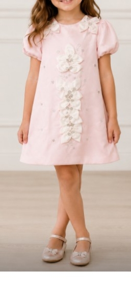 Picture of Pink Floral Embellished Party Dress 4-5y