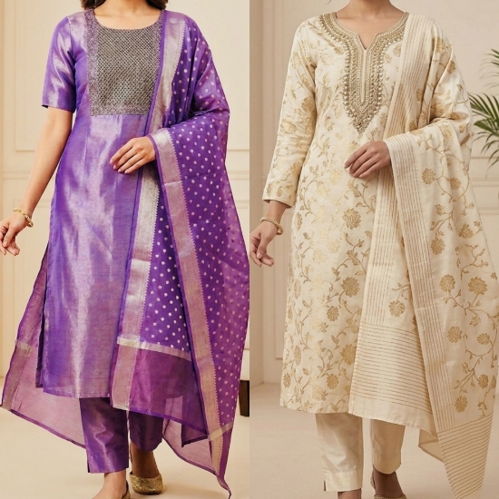 Picture of Combo : Pure Tissue 3 Pc Straight Suit Sets 