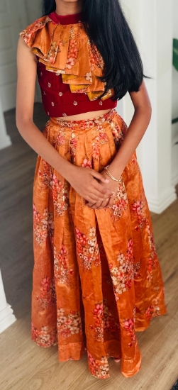 Picture of Pure Organza designer crop top 8-9y