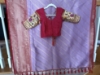 Picture of Elegant Lavender banarasi saree Pink Floral paithani Blouse