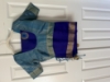 Picture of Royal Blue Kuppadam Handloom Saree with  Tissue Pallu with matching tissue blouse